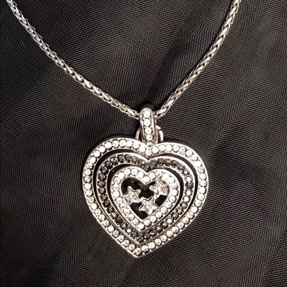 Retired Brighton STAR LIGHT Heart Pendant Necklace - Picture 8 of 8